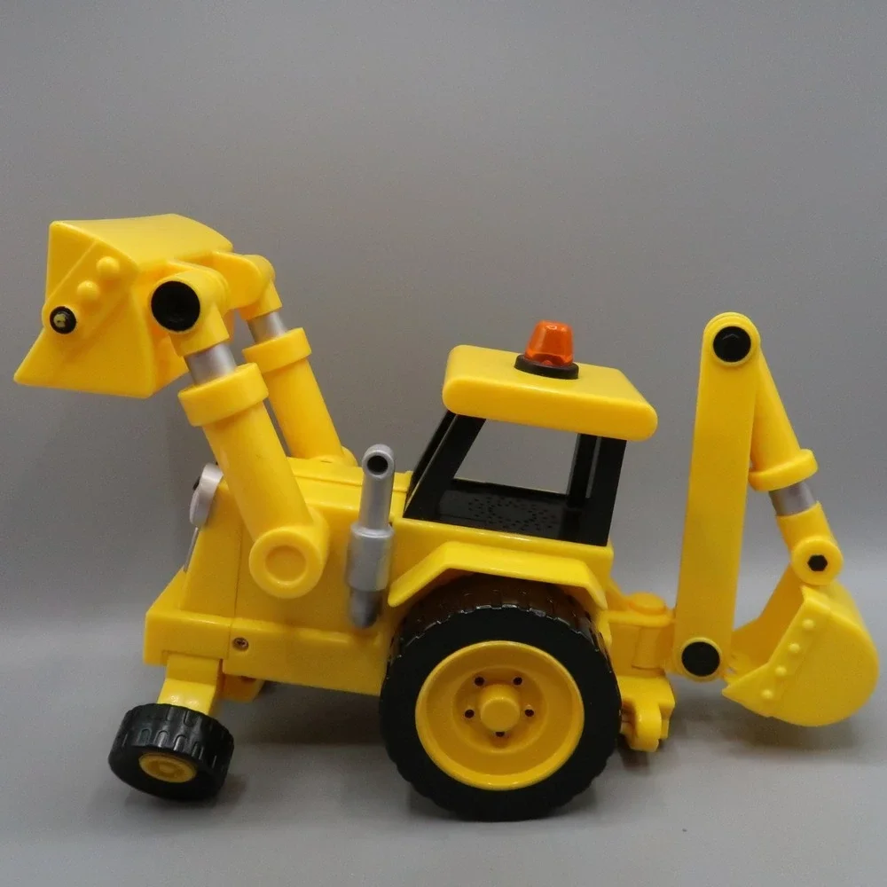 Vintage Hasbro Bob the Builder Electronic Talking‎ Scoop Yellow Backhoe Loader